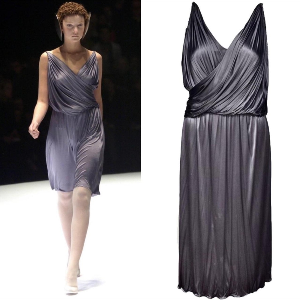Vintage Alexander McQueen Dress Black F/W 2004 Look#40 Size IT44/US10